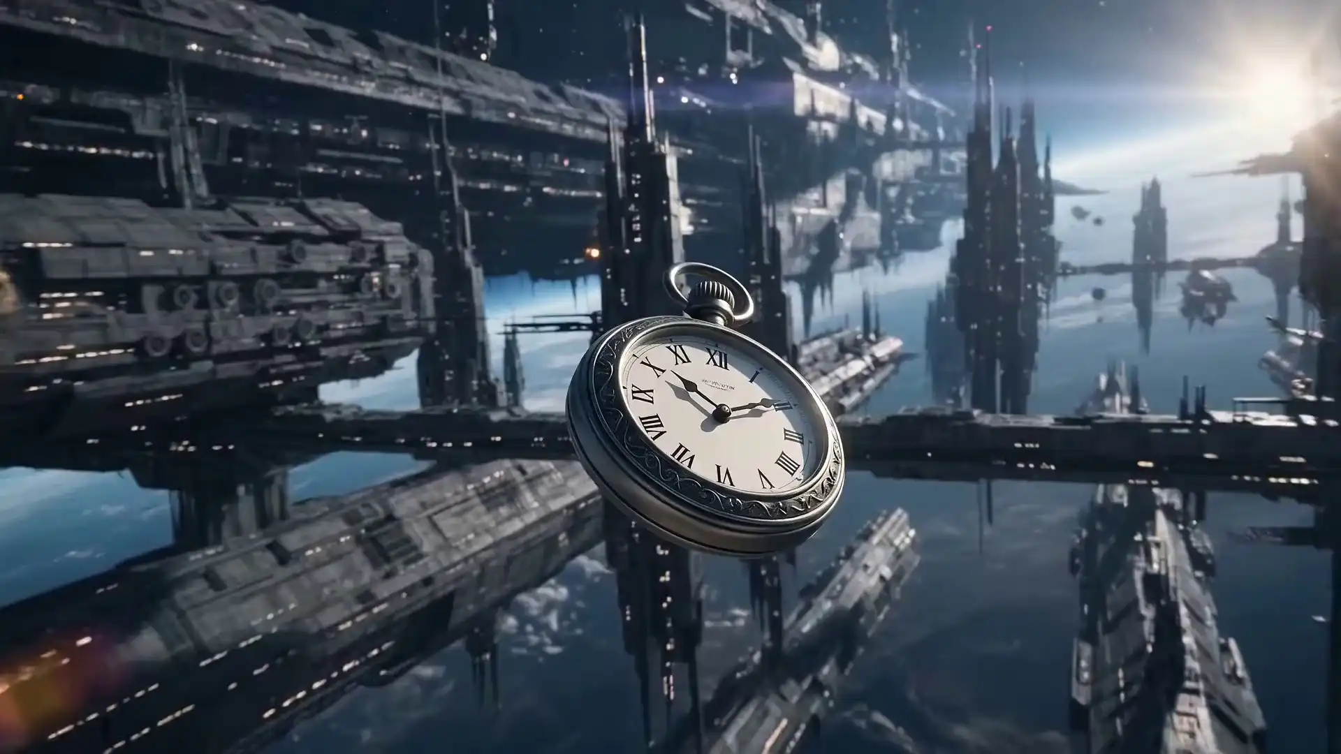 A spaceship in the video swapped for a watch using Gemini Omni Flash natural-language object replacement